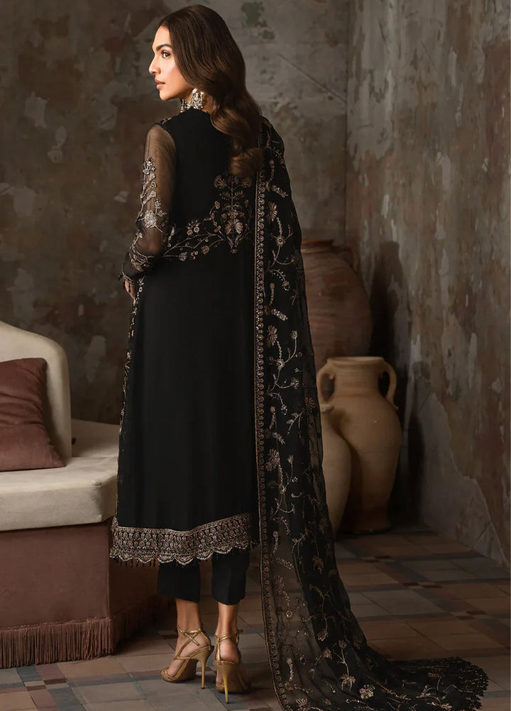 Emirah by Zarif Embroidered Chiffon Suit Unstitched 3 Piece ZR25UF ZEF 05- Hoor - Formal Collection