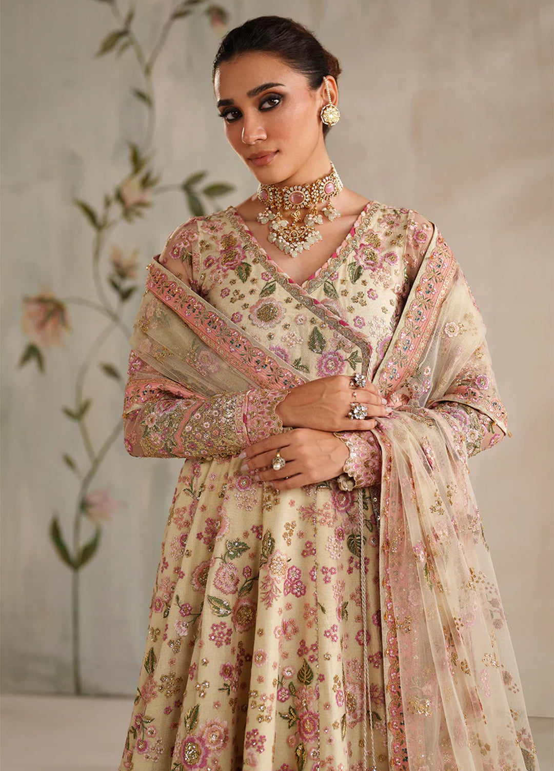 Chantelle by Baroque Unstitched Embroidered Net 3 Piece Suit BQ26UCF UF-4371 - Festive Collection