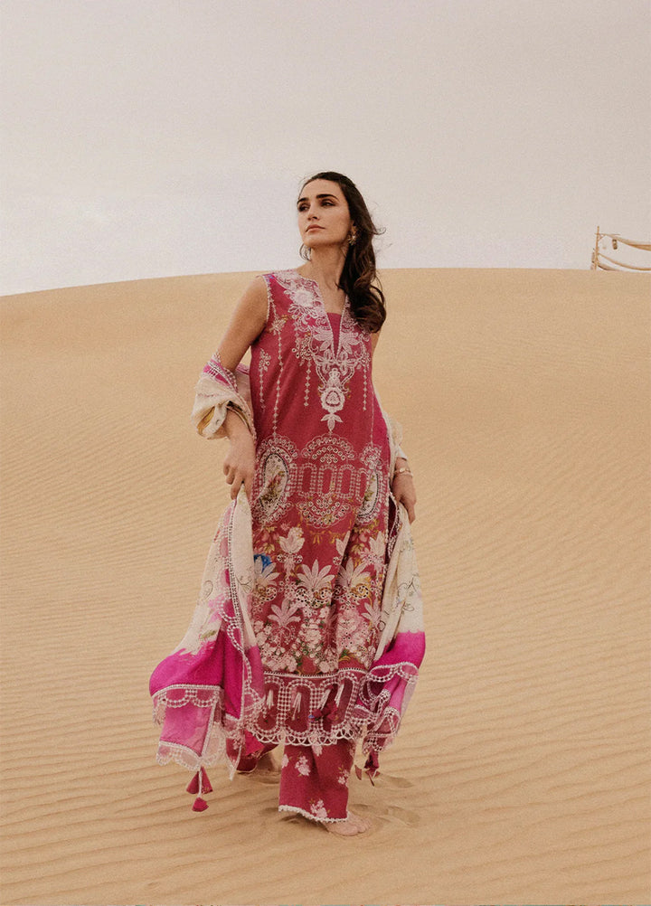 Saira Rizwan Unstitched Embroidered Luxury Lawn 3 Piece Suit SR26ULL SRL26-02 ZUMAR - Festive Collection