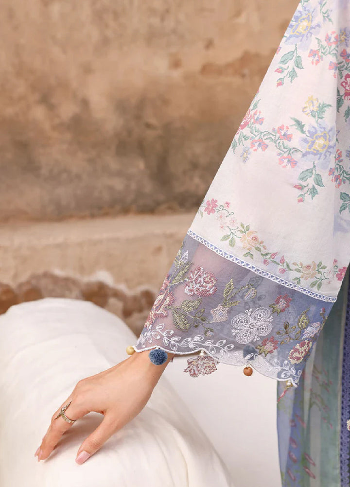 Cross Stitch Unstitched Embroidered Premium Lawn 3 Piece Suit CS26UCPL D23 VINTAGE PETAL - Eid Collection