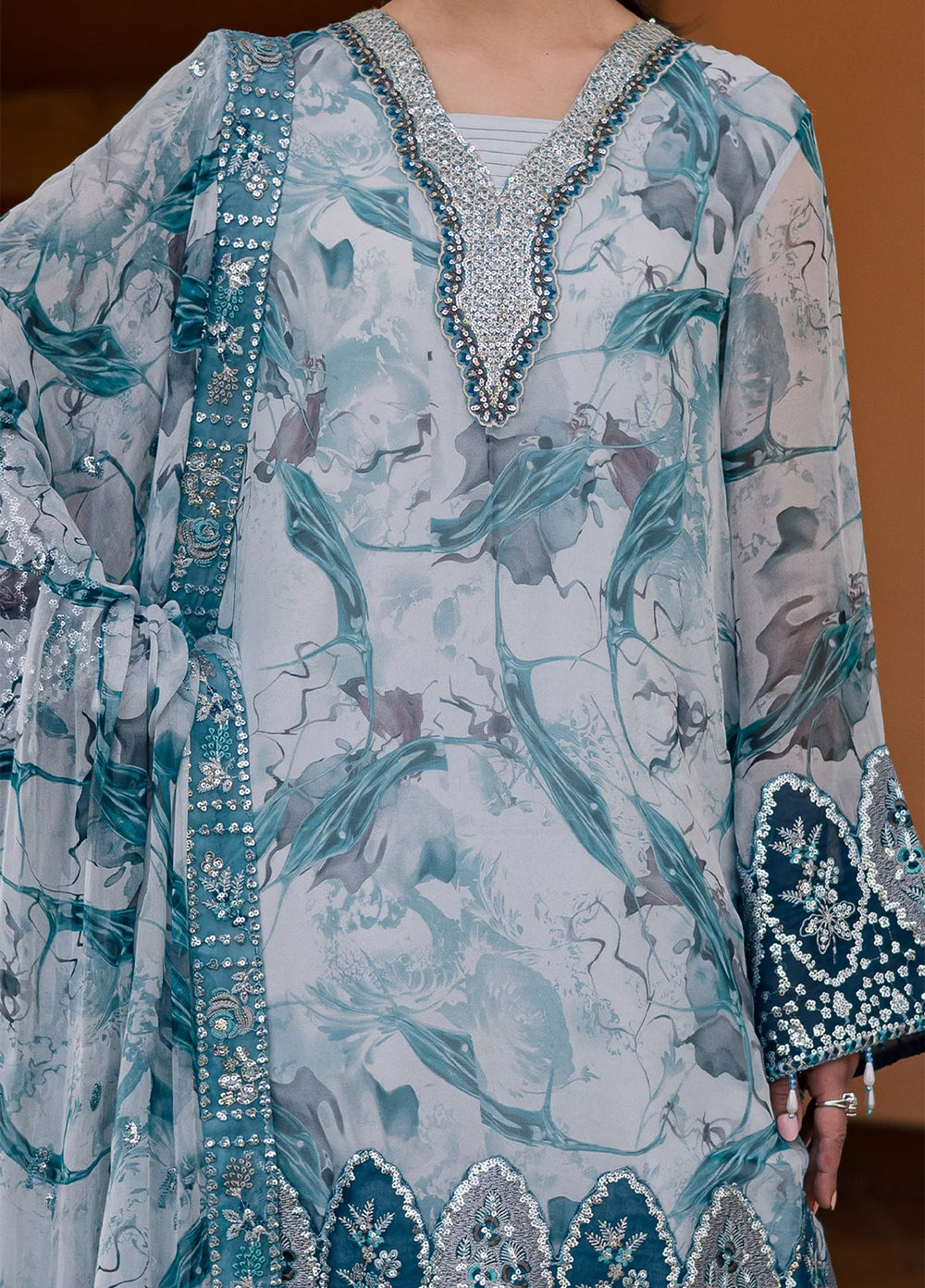 Heirloom by Daria Unstitched Embroidered Chiffon 4 Piece Suit DC26UCH DA-54 - Festive Collection