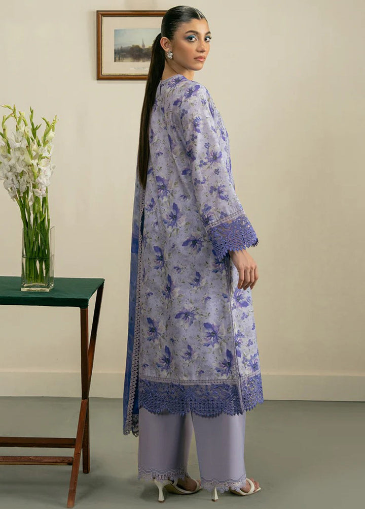 Zephyr by Ayzel Unstitched Lawn Embroidered 3 Piece Suit AAF26UZ D-8 Luma - Summer Collection