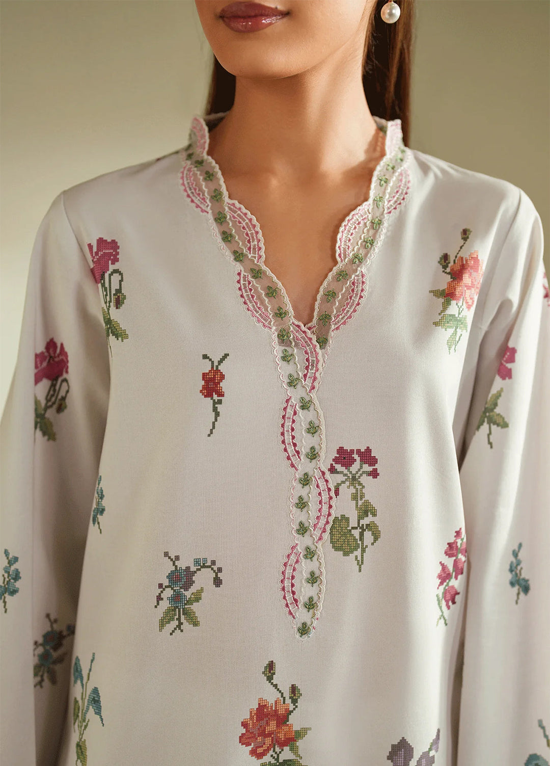 Ilara by Seran Embroidered Cambric Suits Unstitched 3 Piece SN25IC D-10 Gaelle - Summer Collection