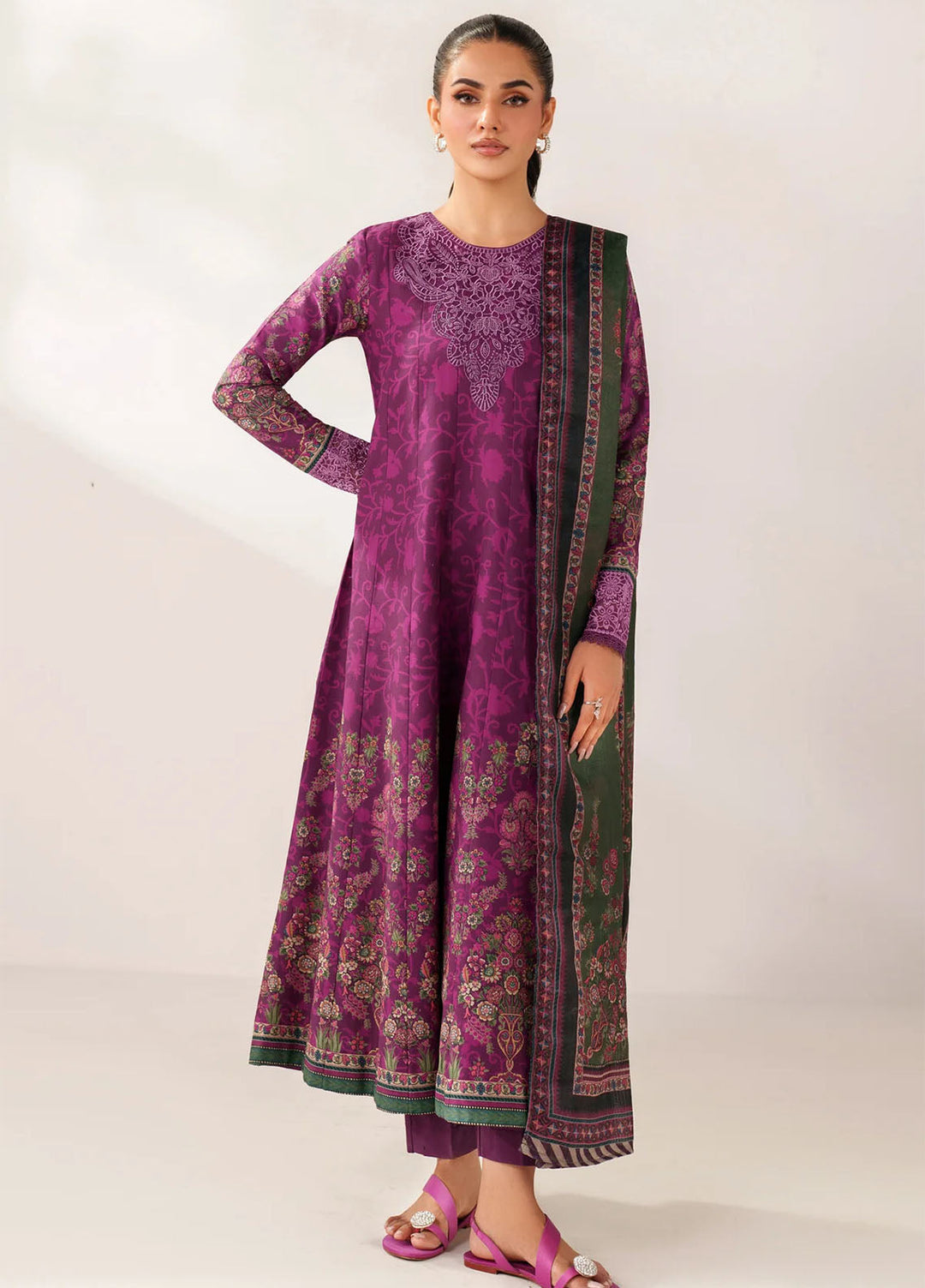 Xenia Formals Unstitched Embroidered Lawn 3 Piece Suit XE26ULS D-07 Ainee - Summer Collection