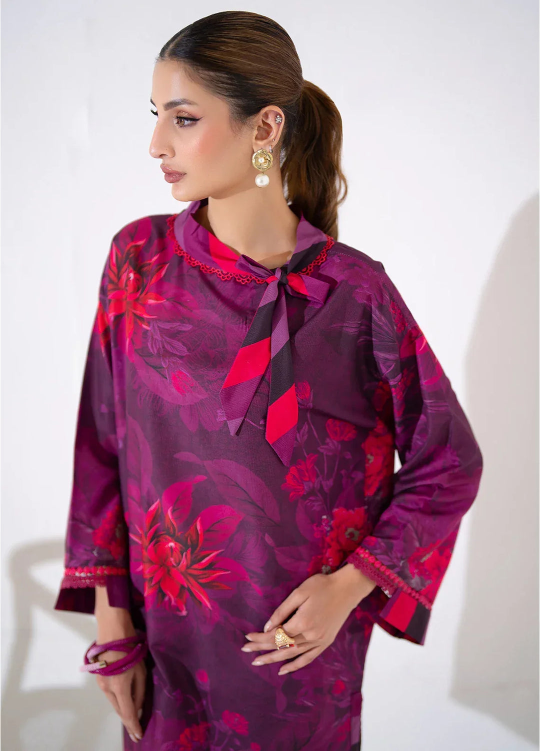 Salitex Women Printed Cambric 1 Piece Shirt WRTKBA24AL203 - Summer Collection