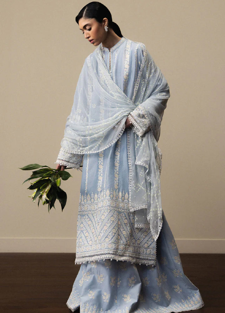 Satori by Zara Shahjahan Unstitched Embroidered Lawn 3 Piece Suit ZS26USL D1-AOYOMI - Summer Collection