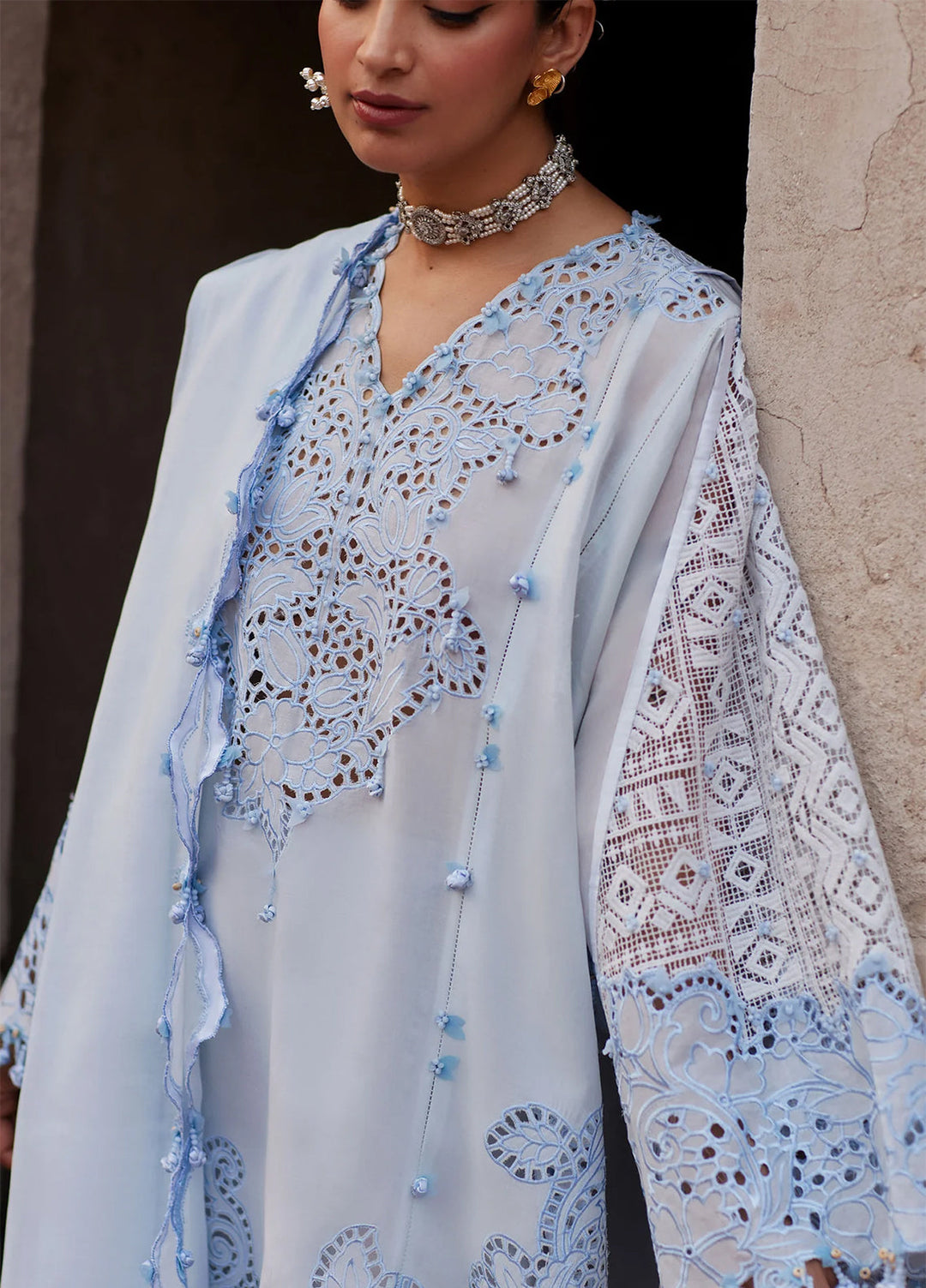Kashmee Legacy by Elan Unstitched Embroidered Lawn 3 Piece Suit EL26ULKL Brumine EL26-02A - Festive Collection