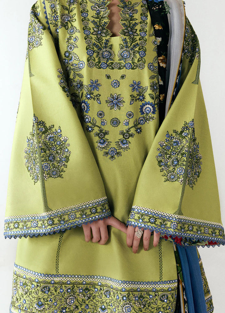 Jugnu by Hussain Rehar Unstitched Embroidered Cotton 3 Piece Suit HR26UCJ Mai JUG-LD D#1279 - Eid Collection