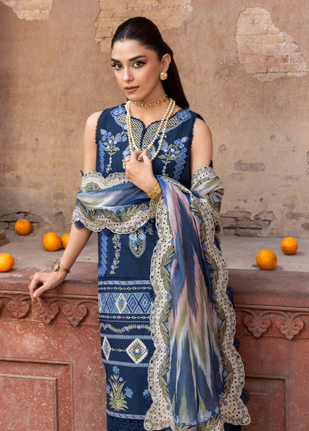 Saira Shakira Unstitched Embroidered Lawn 3 Piece Suit SSR26ULE SS-008B - Eid Collection