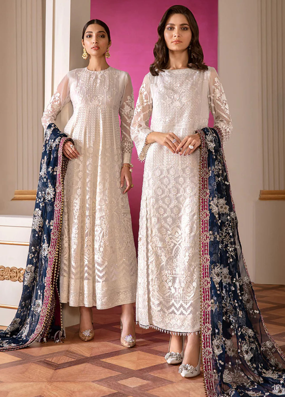 Chantelle by Baroque Unstitched Embroidered Chiffon 3 Piece Suit BQ26UCF 02-Glaze - Festive Collection
