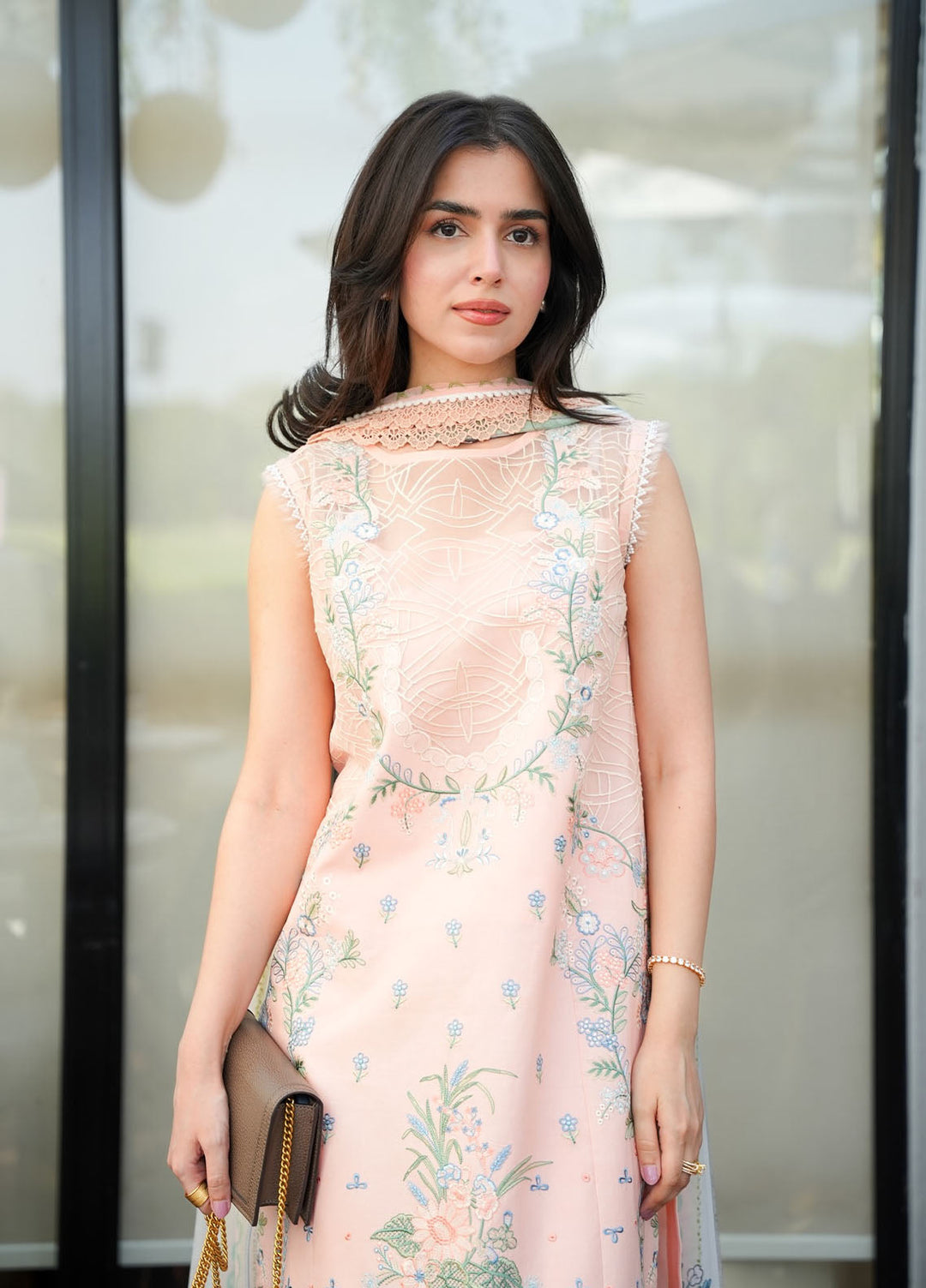 Asifa and Nabeel Unstitched Embroidered Lawn 3 Piece Suit AN26ULE Peach Garden VSL 26-05 - Eid Collection