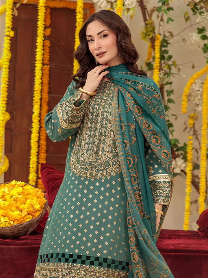Salitex Unstitched Embroidered Cotton 3 Piece Suit SUNW6NO039UT - Festive Collection