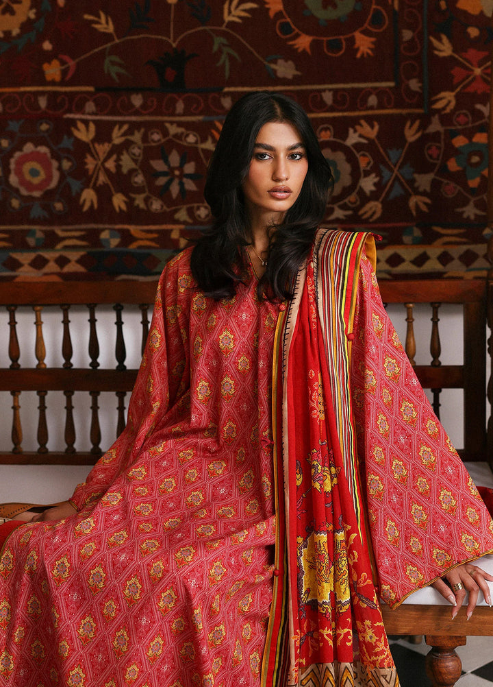 Amaya by Zaha Unstitched Printed Lawn 3 Piece Suit ZK26UAL Mehr APL26-07 - Casual Collection
