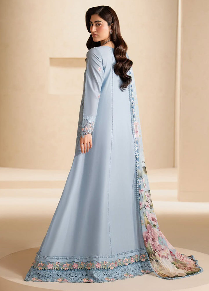 E-Craft by Elaf Unstitched Embroidered Lawn 3 Piece Suit EHC-5B Pacific - Casual Collection