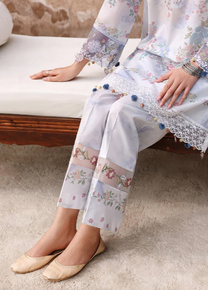 Cross Stitch Unstitched Embroidered Premium Lawn 3 Piece Suit CS26UCPL D23 VINTAGE PETAL - Eid Collection