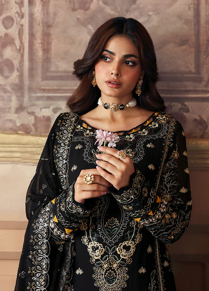 Gulaal Embroidered Chiffon Suits Unstitched 3 Piece GL25EU D-32 Deenah - Formals Collection