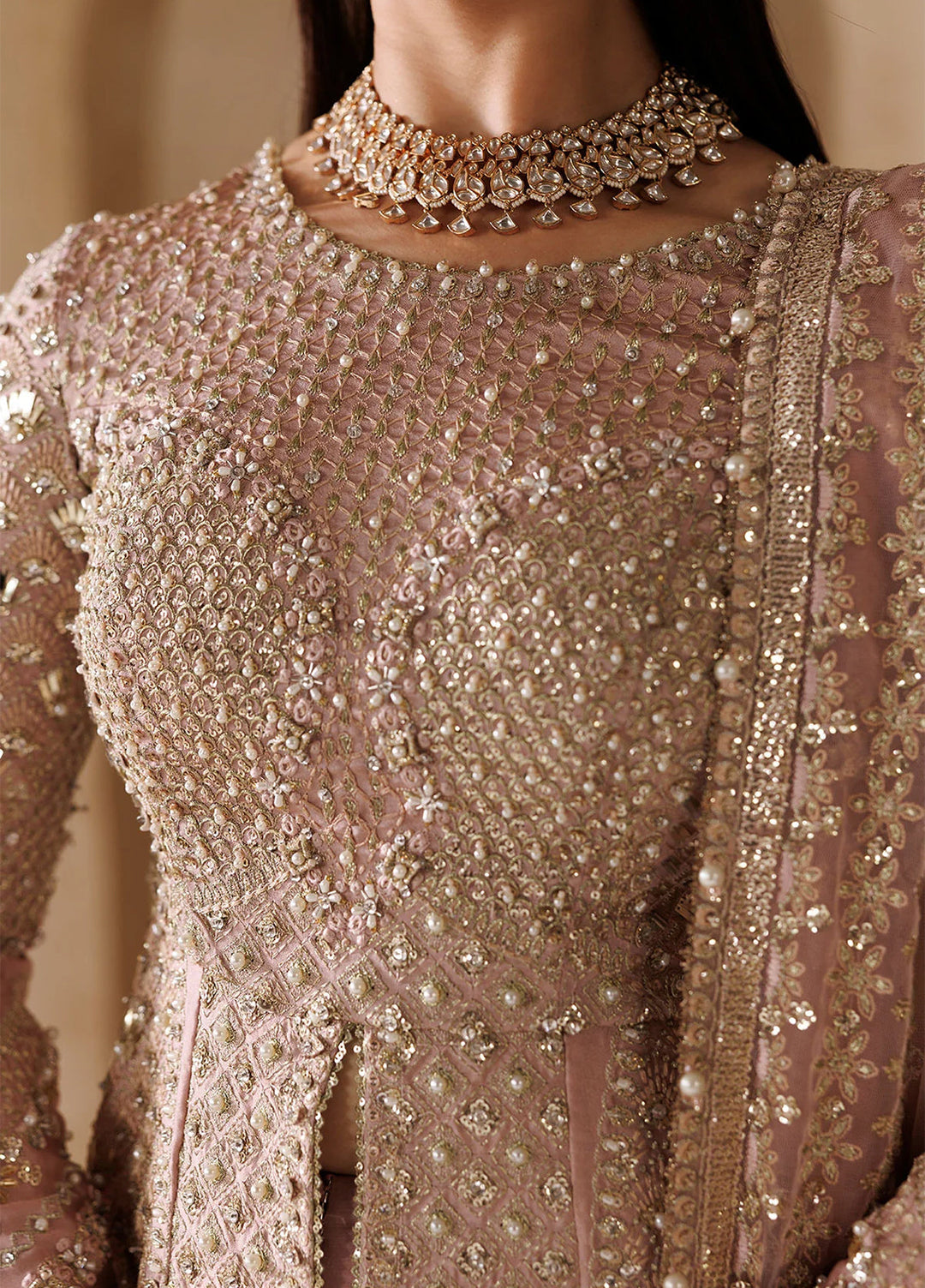 Sardinia Brides Unstitched Hand work Tissue Silk 3 Piece Suit SR26UB Elara 1806 - Wedding Collection