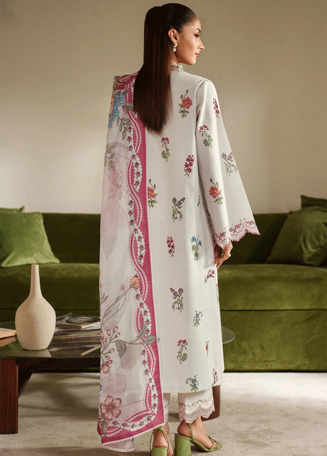 Ilara by Seran Embroidered Cambric Suits Unstitched 3 Piece SN25IC D-10 Gaelle - Summer Collection