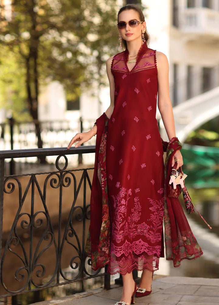 Noor by Saadia Asad Unstitched Embroidered Lawn 3 Piece Suit SA26UNE D-01A - Eid Collection