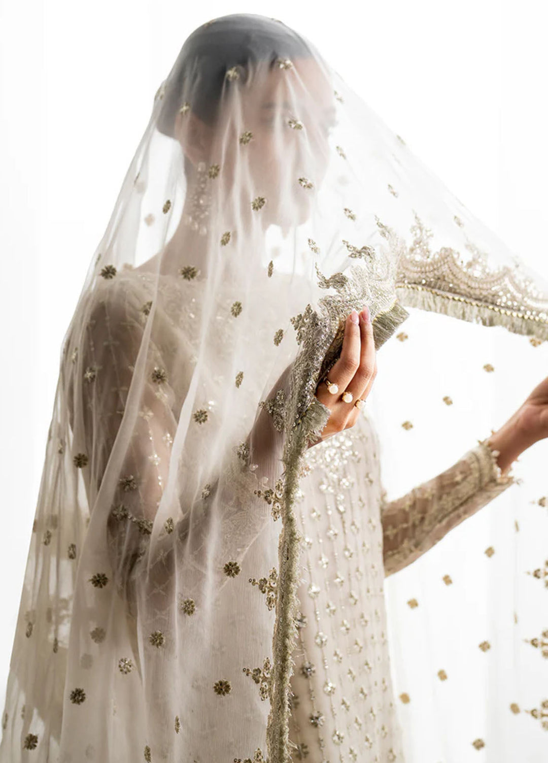 Chantelle by Baroque Unstitched Chiffon Embroidered Suits 3 Piece BQ25FC UF-687 - Festive Collection