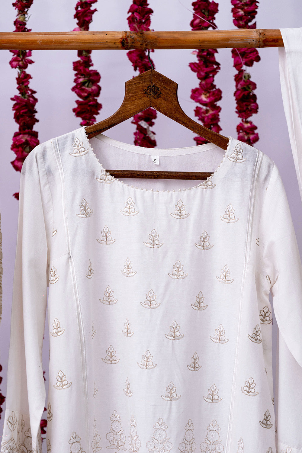 Senorita Women RTW Women Printed White Casual 3 Piece Suit Cotton Cambric LAD-02712 - Summer Collection