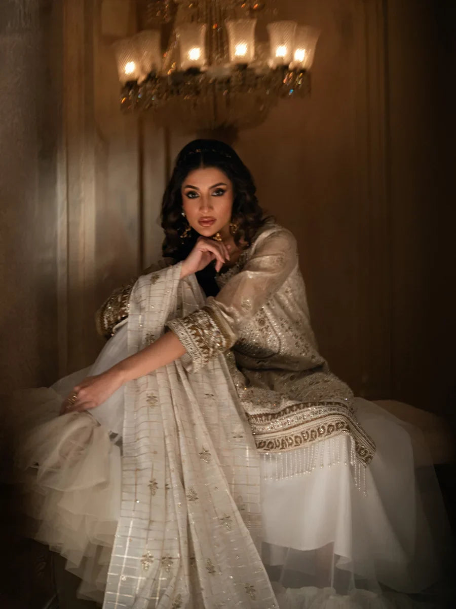 Salitex Roma Luxury Unstitched Embroidered Shimmery 3 Piece Suit SUNW6RO007UT - Festive Collection