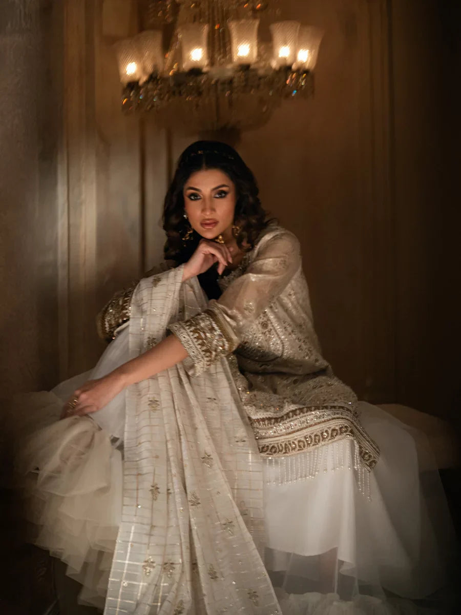 Salitex Roma Luxury Unstitched Embroidered Shimmery 3 Piece Suit SUNW6RO007UT - Festive Collection