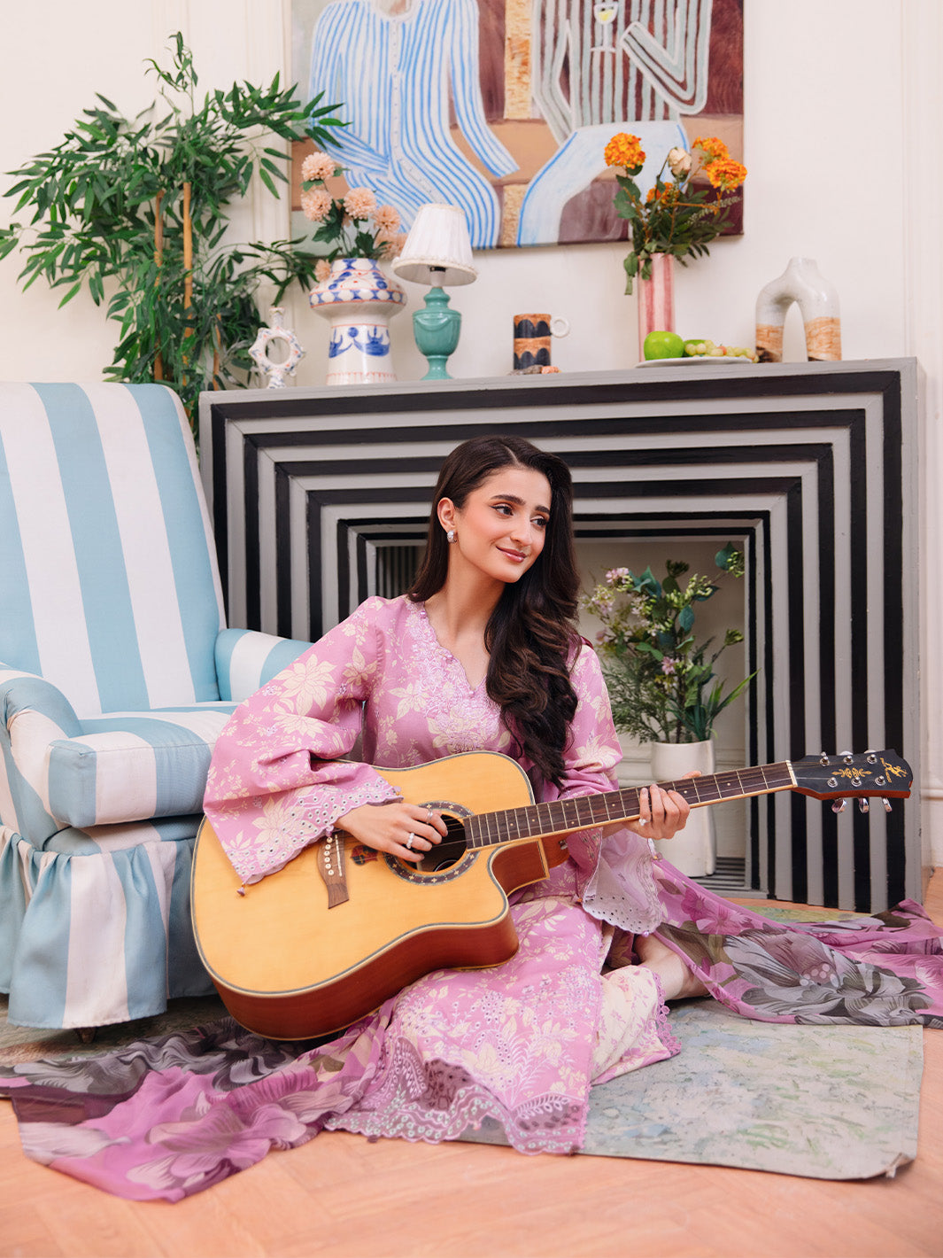 Femmora by Yards Unstitched Embroidered Lawn 3 Piece Suit Rose Blush Casual Collection