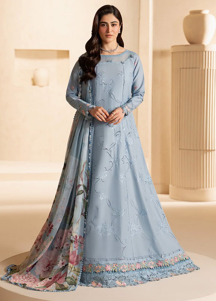 E-Craft by Elaf Unstitched Embroidered Lawn 3 Piece Suit EHC-5B Pacific - Casual Collection