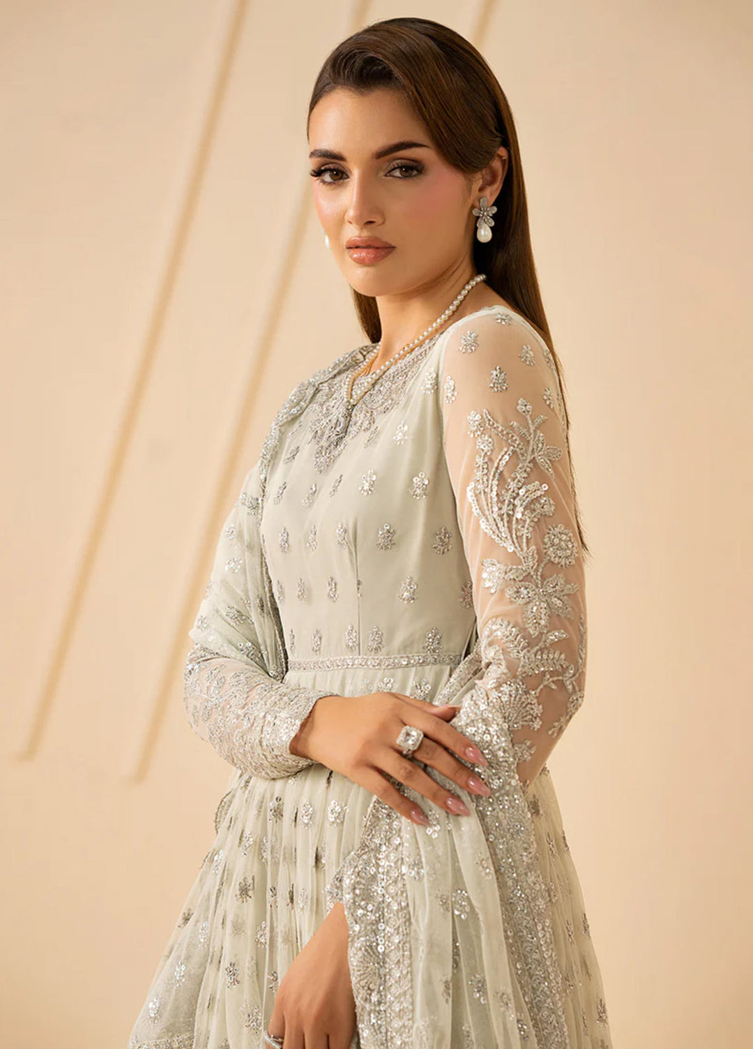 Riwayat by Zarif Unstitched Embroidered Net 4 Piece Suit ZR26URN Atash ZRF-RC-01 - Festive Collection