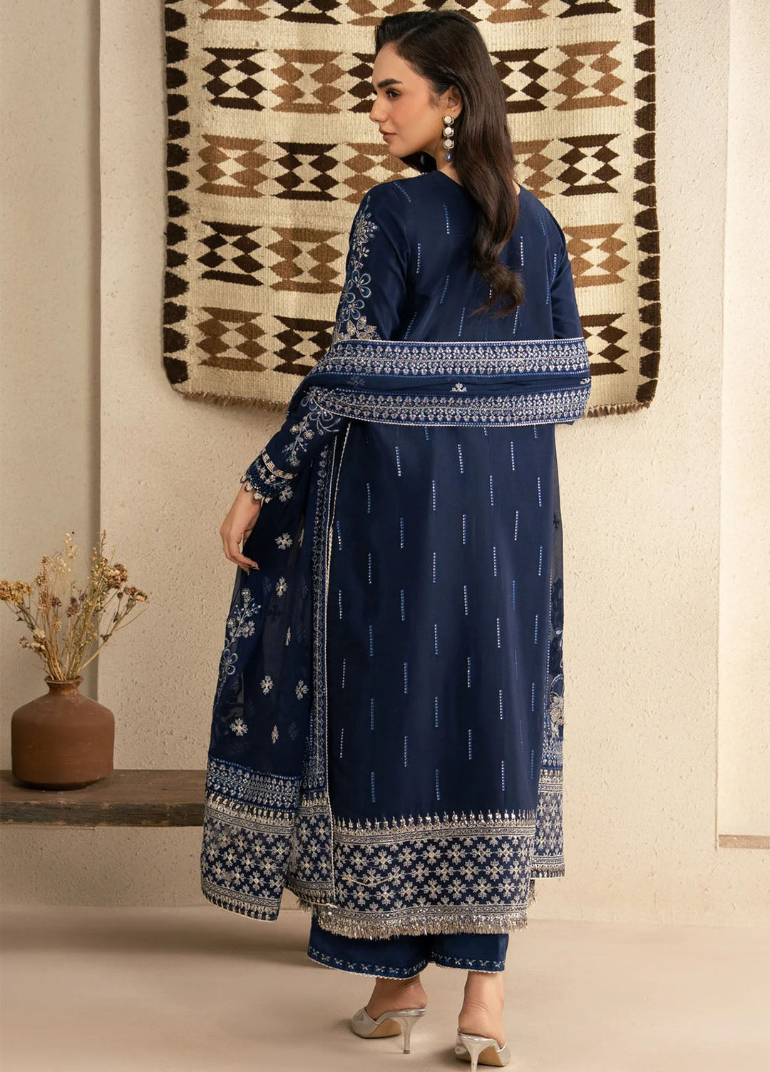 Neoma by Xenia Formals Unstitched Embroidered Raw Silk 3 Piece Suit XE26UNF 05- INALI - Festive Collection