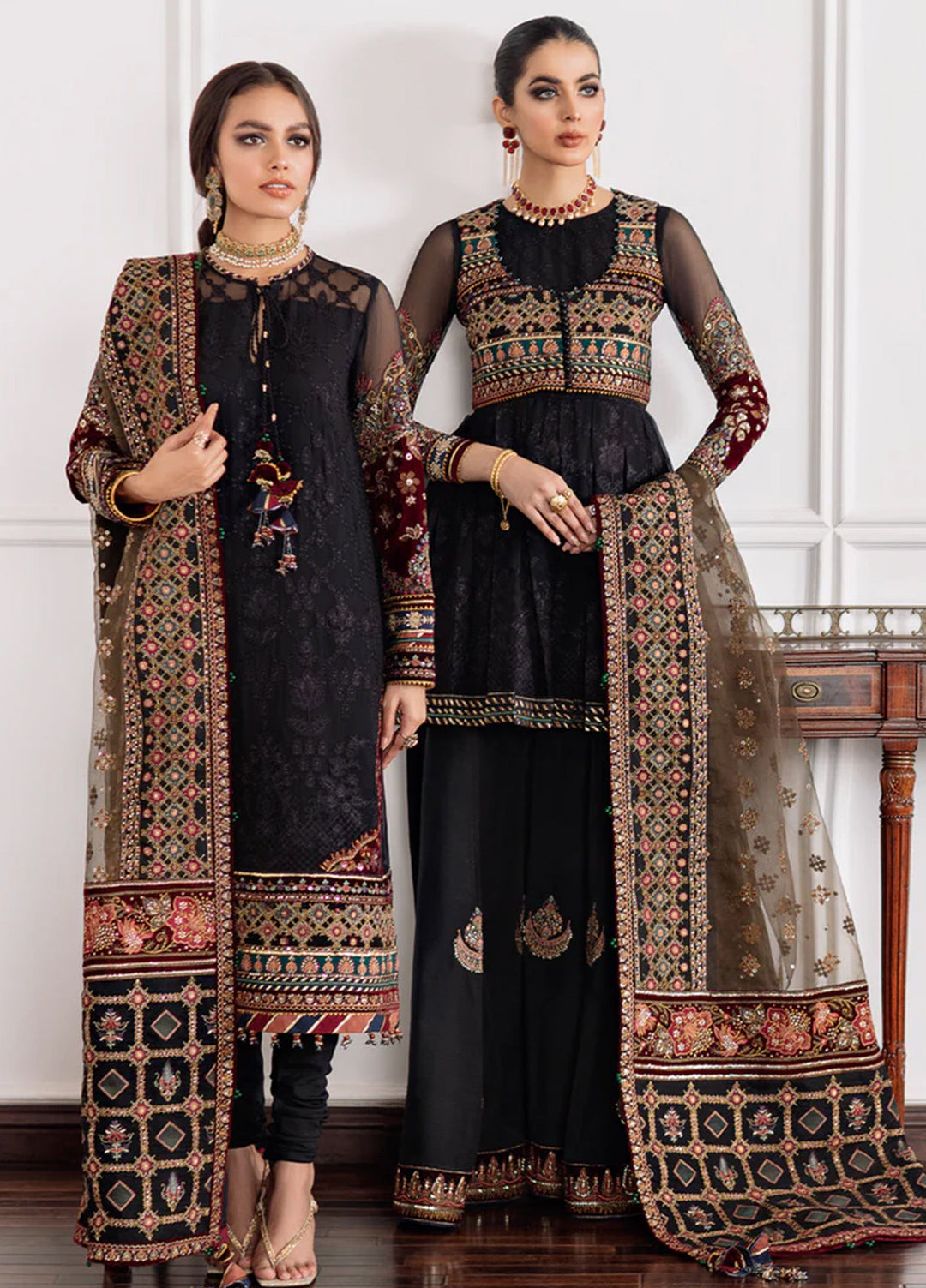 Chantelle by Baroque Unstitched Embroidered Chiffon 3 Piece Suit BQ26UFC EC-04 - Festive Collection