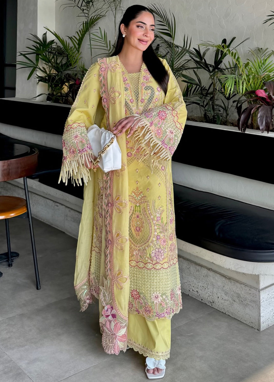 Aura of Flora by Zarizaa Unstitched Embroidered Lawn 3 Piece Suit HONEY Lawn Collection