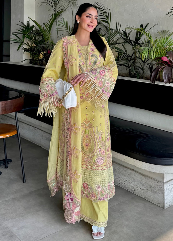 Aura of Flora by Zarizaa Unstitched Embroidered Lawn 3 Piece Suit HONEY Lawn Collection
