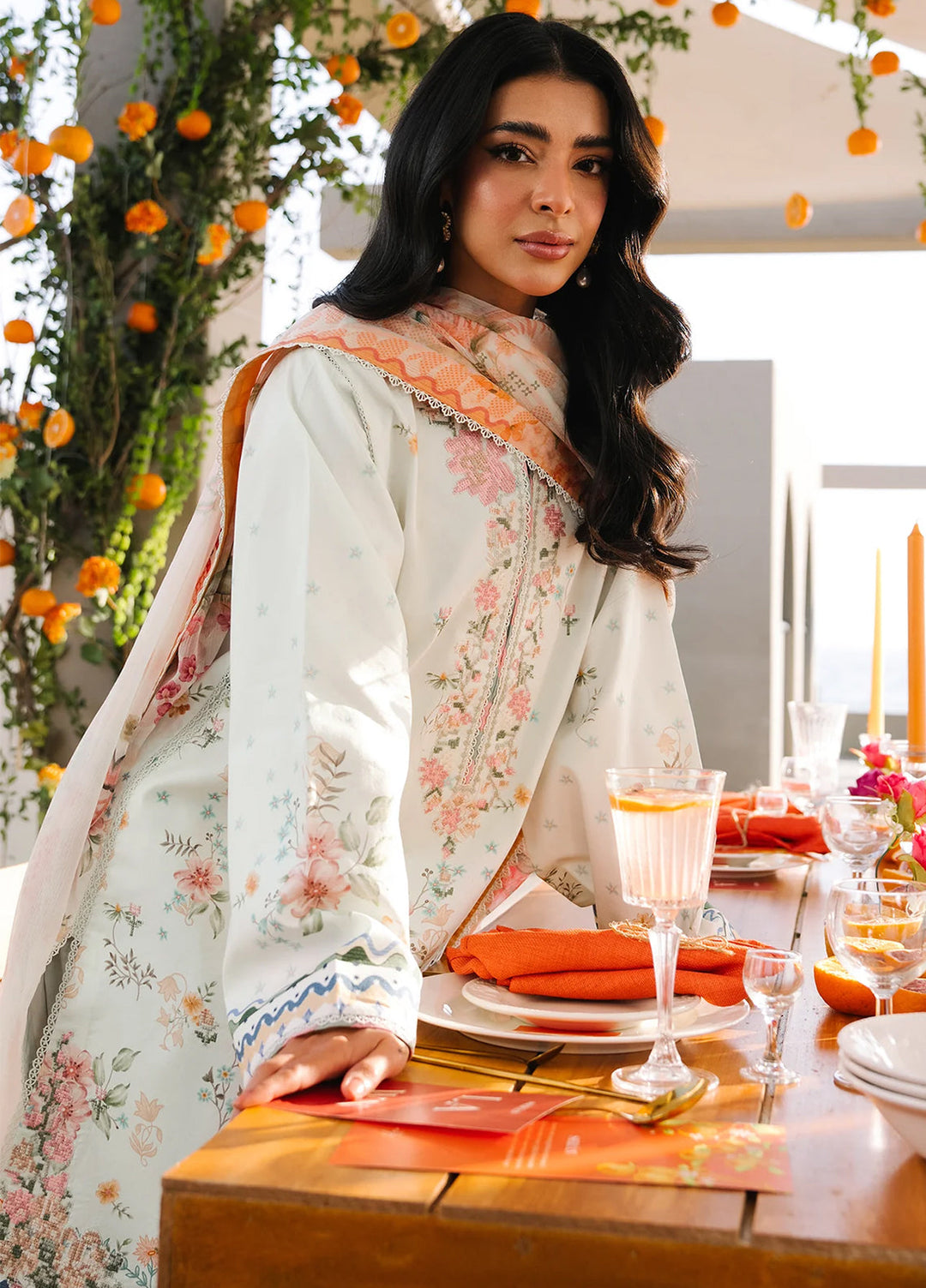 Afsanah by Seran Unstitched Embroidered Lawn 3 Piece Suit SN26UAL D-13 Ira - Summer Collection