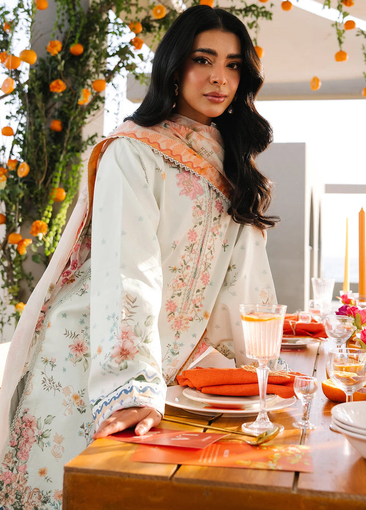 Afsanah by Seran Unstitched Embroidered Lawn 3 Piece Suit SN26UAL D-13 Ira - Summer Collection