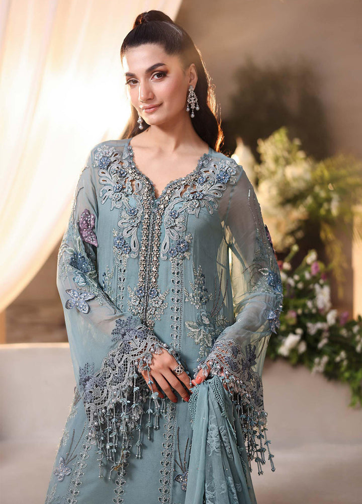 Maria B Unstitched Embroidered Chiffon 3 Piece Suit MB26UCF D6 - Festive Collection
