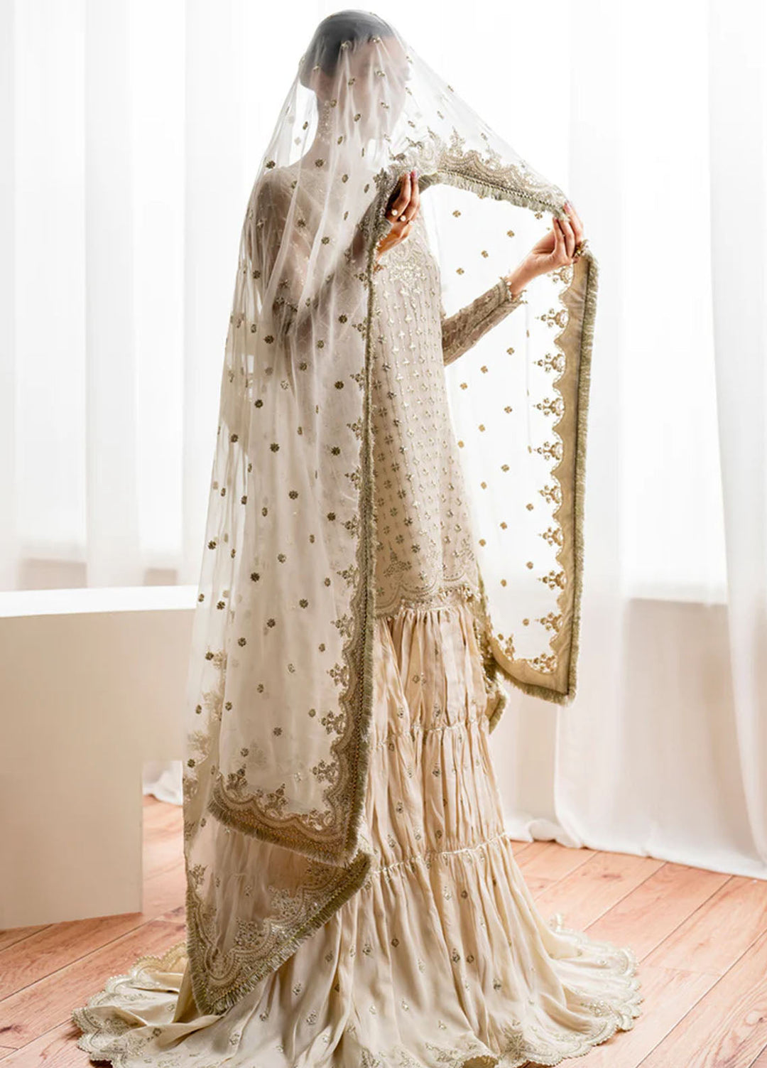 Chantelle by Baroque Unstitched Chiffon Embroidered Suits 3 Piece BQ25FC UF-687 - Festive Collection