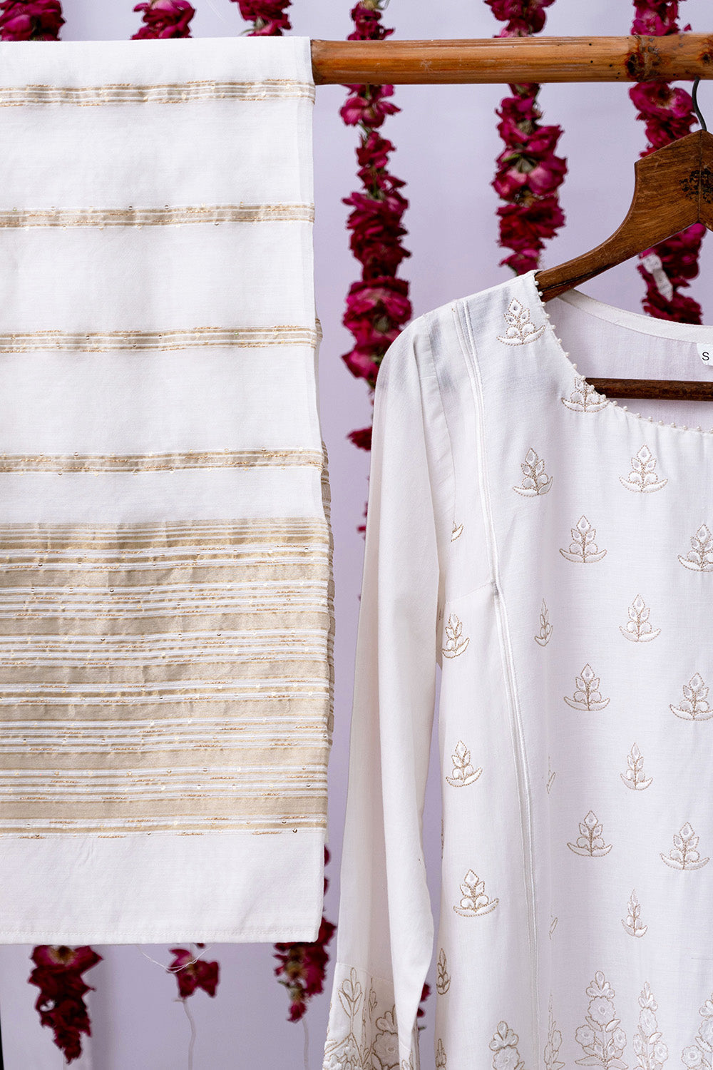 Senorita Women RTW Women Printed White Casual 3 Piece Suit Cotton Cambric LAD-02712 - Summer Collection