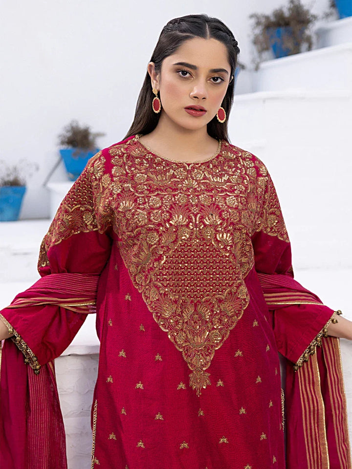 Salitex Women Embroidered Cotton 3 Piece Suit WRS3SA24AN27 - Summer Collection