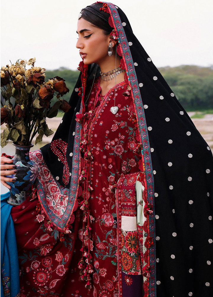 Hussain Rehar Unstitched Karandi Winter Embroidered Suits 3 Piece HRR25K Pankhuri - Winter Collection