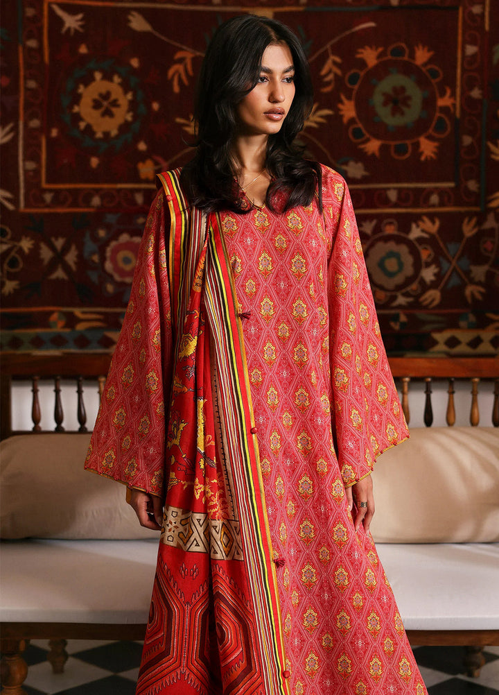Amaya by Zaha Unstitched Printed Lawn 3 Piece Suit ZK26UAL Mehr APL26-07 - Casual Collection