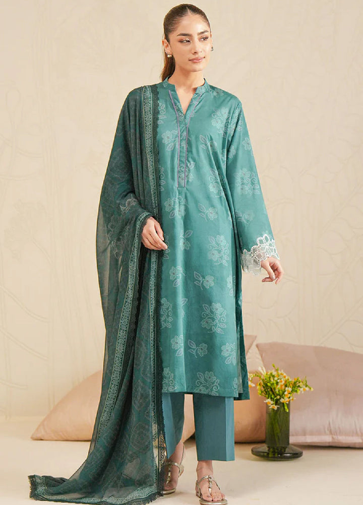 Cross Stitch Unstitched Lawn Embroidered Lawn 3 Piece Suit CS26UD D-5 Forest Dew - Summer Collection