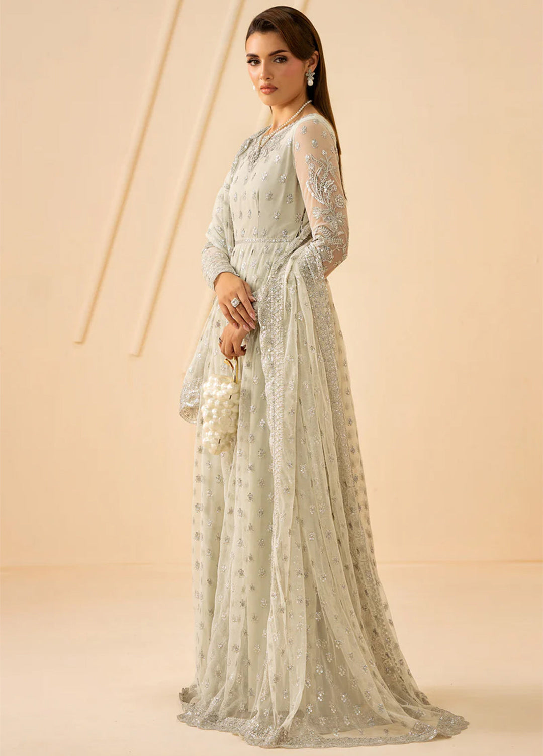 Riwayat by Zarif Unstitched Embroidered Net 4 Piece Suit ZR26URN Atash ZRF-RC-01 - Festive Collection