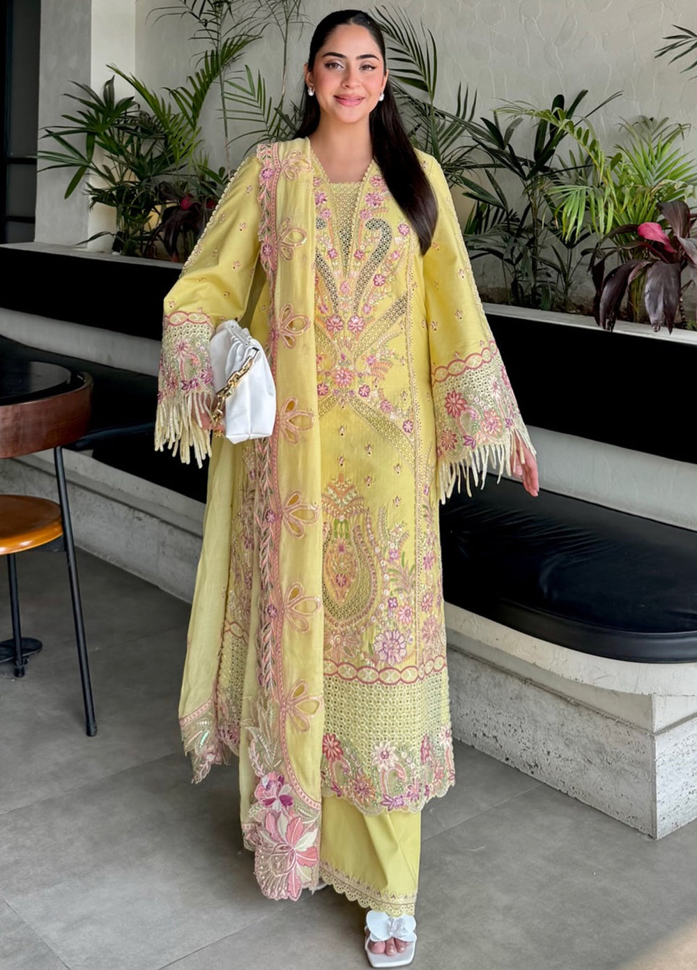 Aura of Flora by Zarizaa Unstitched Embroidered Lawn 3 Piece Suit HONEY Lawn Collection