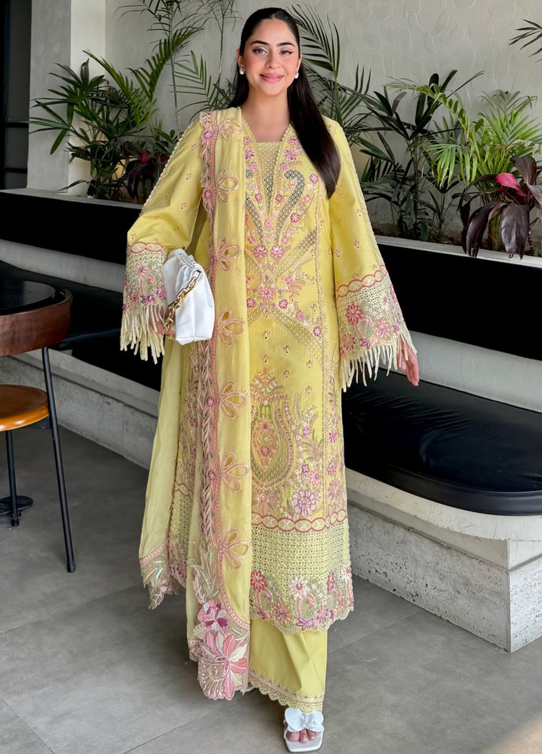 Aura of Flora by Zarizaa Unstitched Embroidered Lawn 3 Piece Suit HONEY Lawn Collection