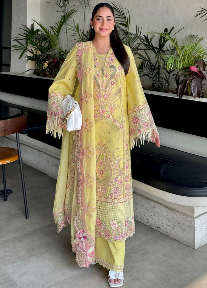 Aura of Flora by Zarizaa Unstitched Embroidered Lawn 3 Piece Suit HONEY Lawn Collection