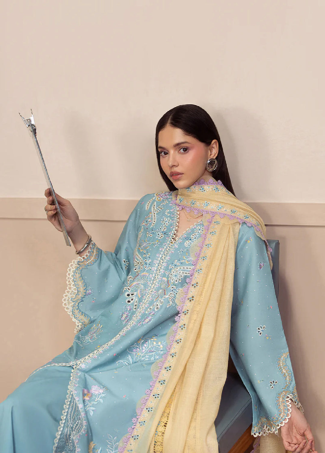 Brewed by Ayzel Unstitched Embroidered Lawn 3 Piece Suit AAF26UBL Emberl ZWU-0150-3PO - Festive Collection