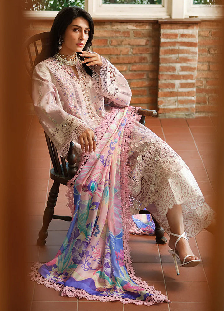 AMoi by Mushq Unstitched Embroidered Luxury Lawn 3 Piece Suit MU26AHL D-3 Opulent Whisper - Summer Collection