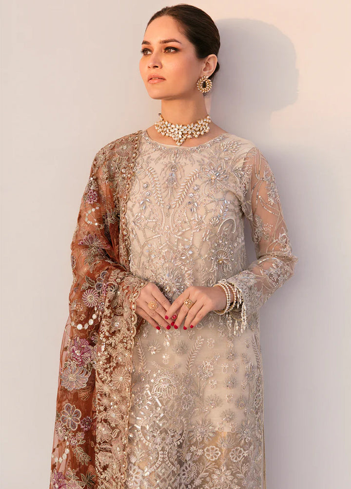 Chantelle by Baroque Unstitched Embroidered Net 3 Piece Suit BQ26UFC BQU-CH11-D03 - Festive Collection